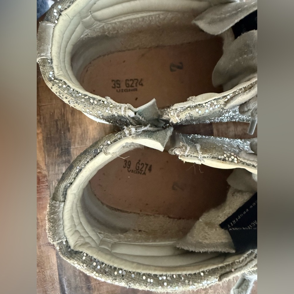 Golden Goose Silver Glitter Slides - Picture 3 of 15